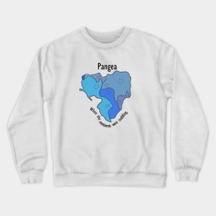 Pangea Continents Cuddling Blue Crewneck Sweatshirt